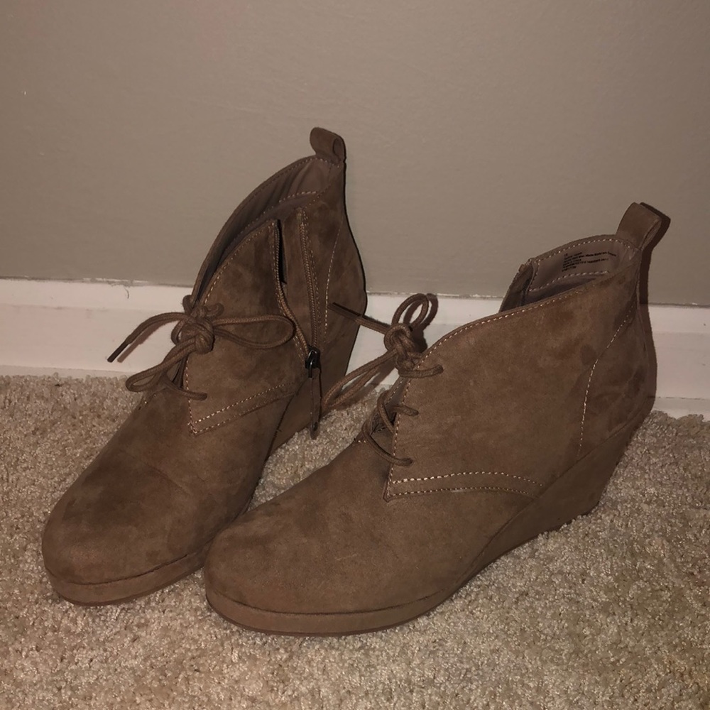 Tan booties